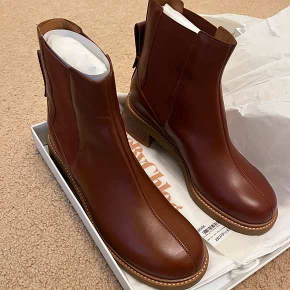 See by Chloe Tan Bonni Chelsea Boots new in box IT41 - Picture 5 of 11